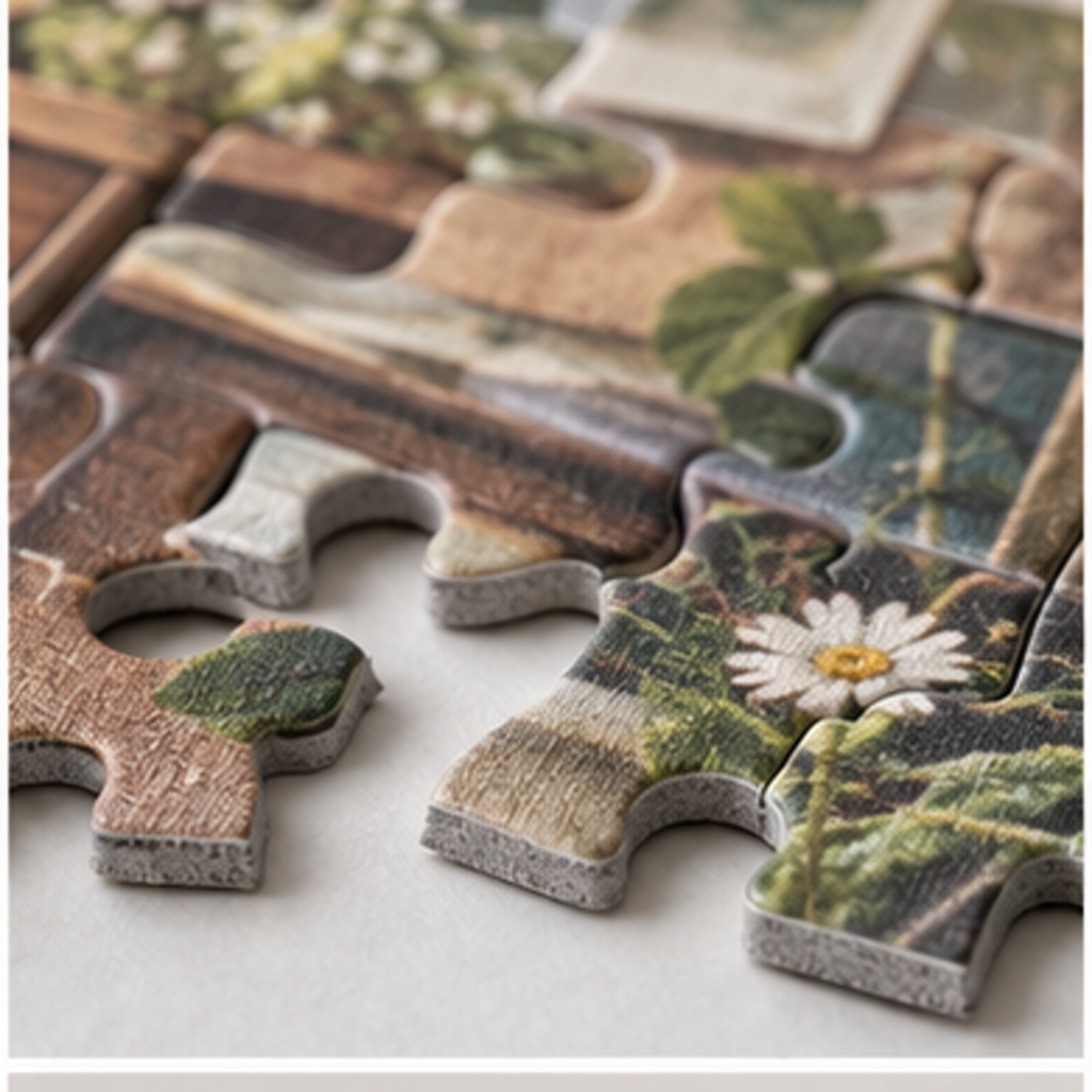 Botanical Workroom 500-Piece Puzzle — puzzle piece detail