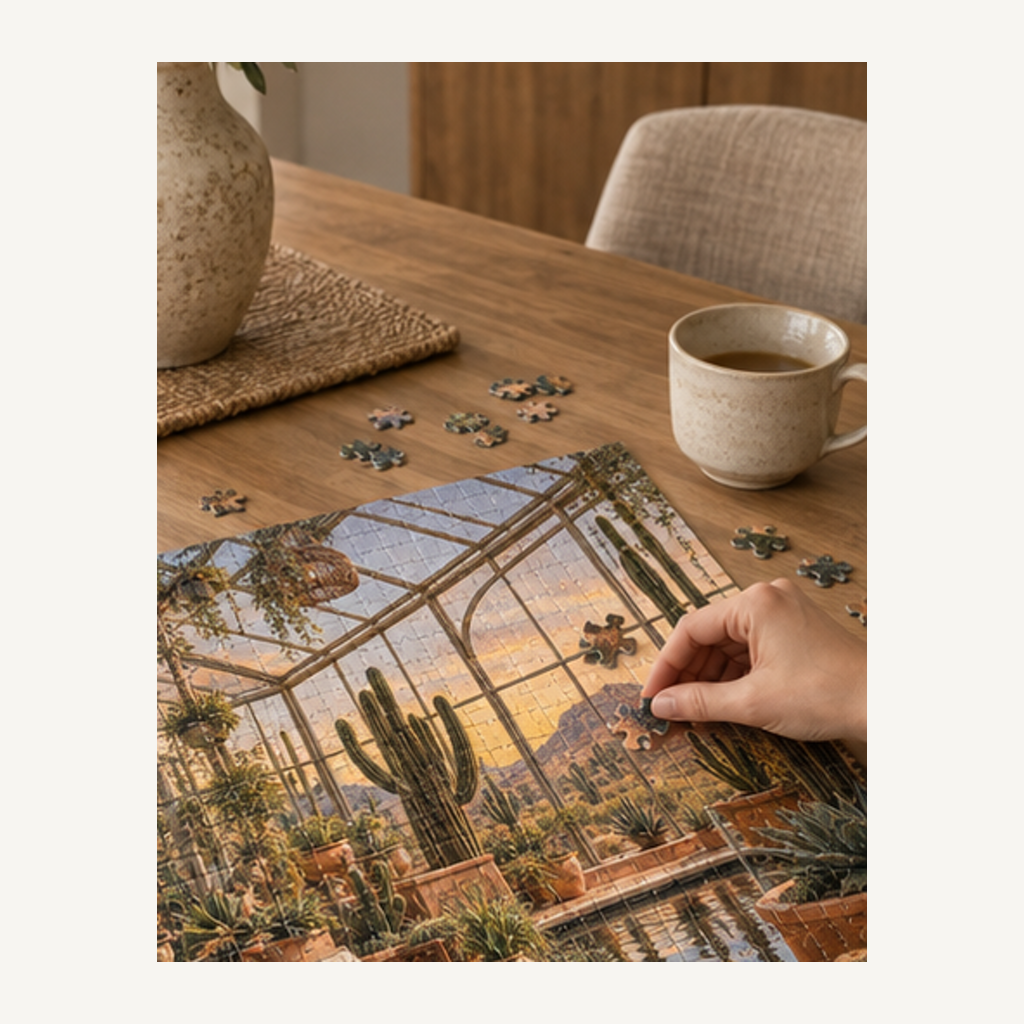 Desert Glasshouse 500-Piece Puzzle — lifestyle scene