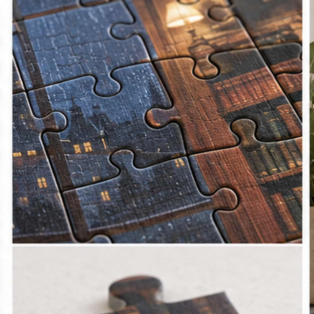 Midnight Library 500-Piece Puzzle — puzzle piece detail