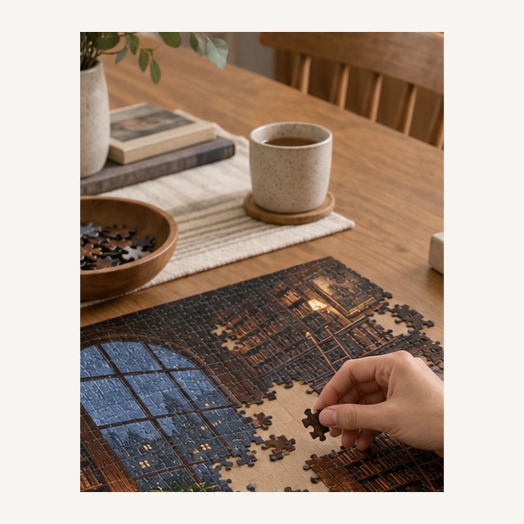 Midnight Library 500-Piece Puzzle — lifestyle scene